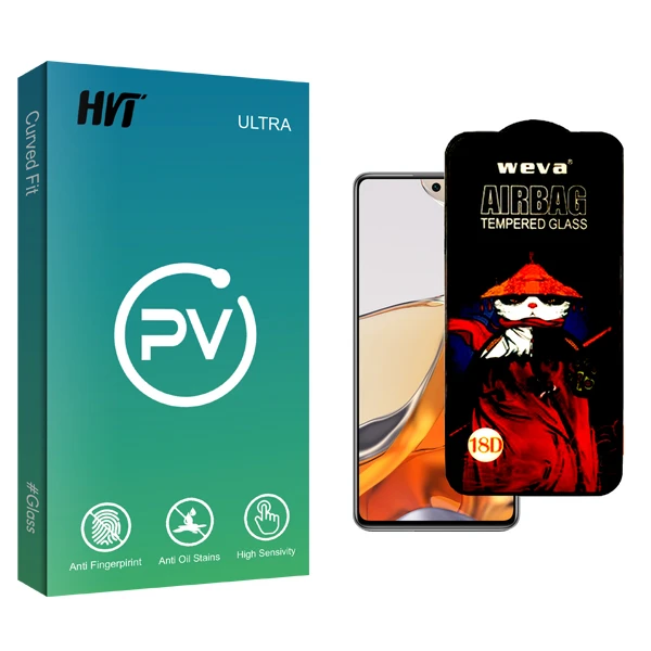 محافظ صفحه نمایش شیشه ای اچ وی تی مدل PV Glass AirBag مناسب برای گوشی موبایل شیائومی 11T Pro 5G 2107113SG
