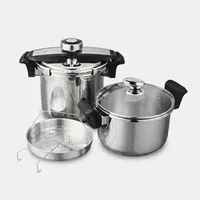 زودپز دوقلو مایر مدل mr 886 سه لایه گنجایش 8 و 6 لیتر