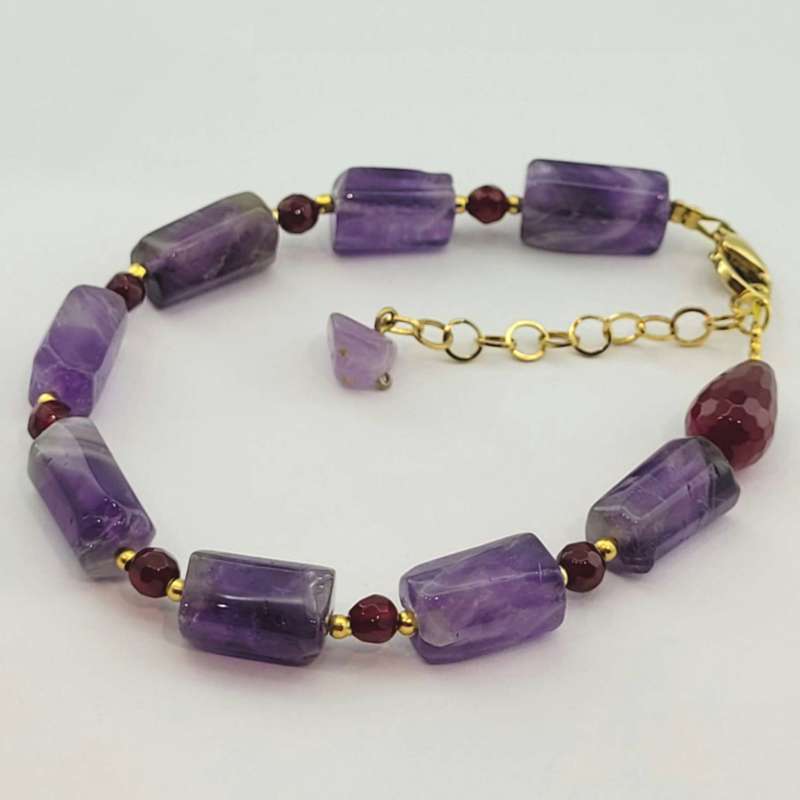 دستبند زنانه مدل آمیتیست کد 995