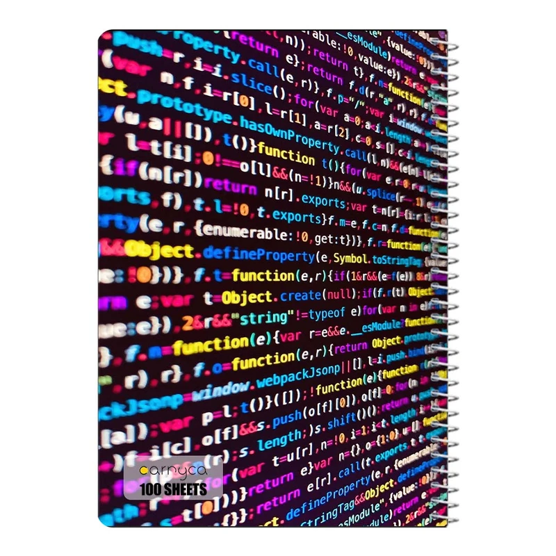 دفتر مشق 100 برگ سیمی کارنیکا طرح برنامه نویسی Programming کد 57664