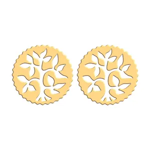 گوشواره طلا 18 عیار زنانه فرشته طرح درخت WEL-000225