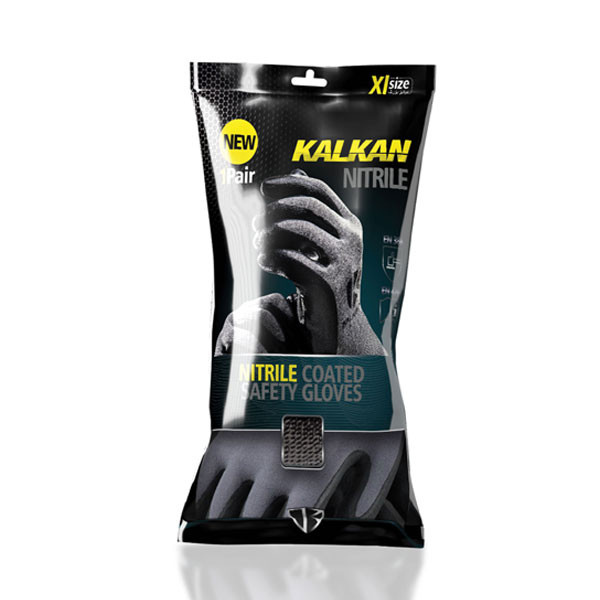 دستکش ایمنی کالکان مدل یک دوم نیتریل