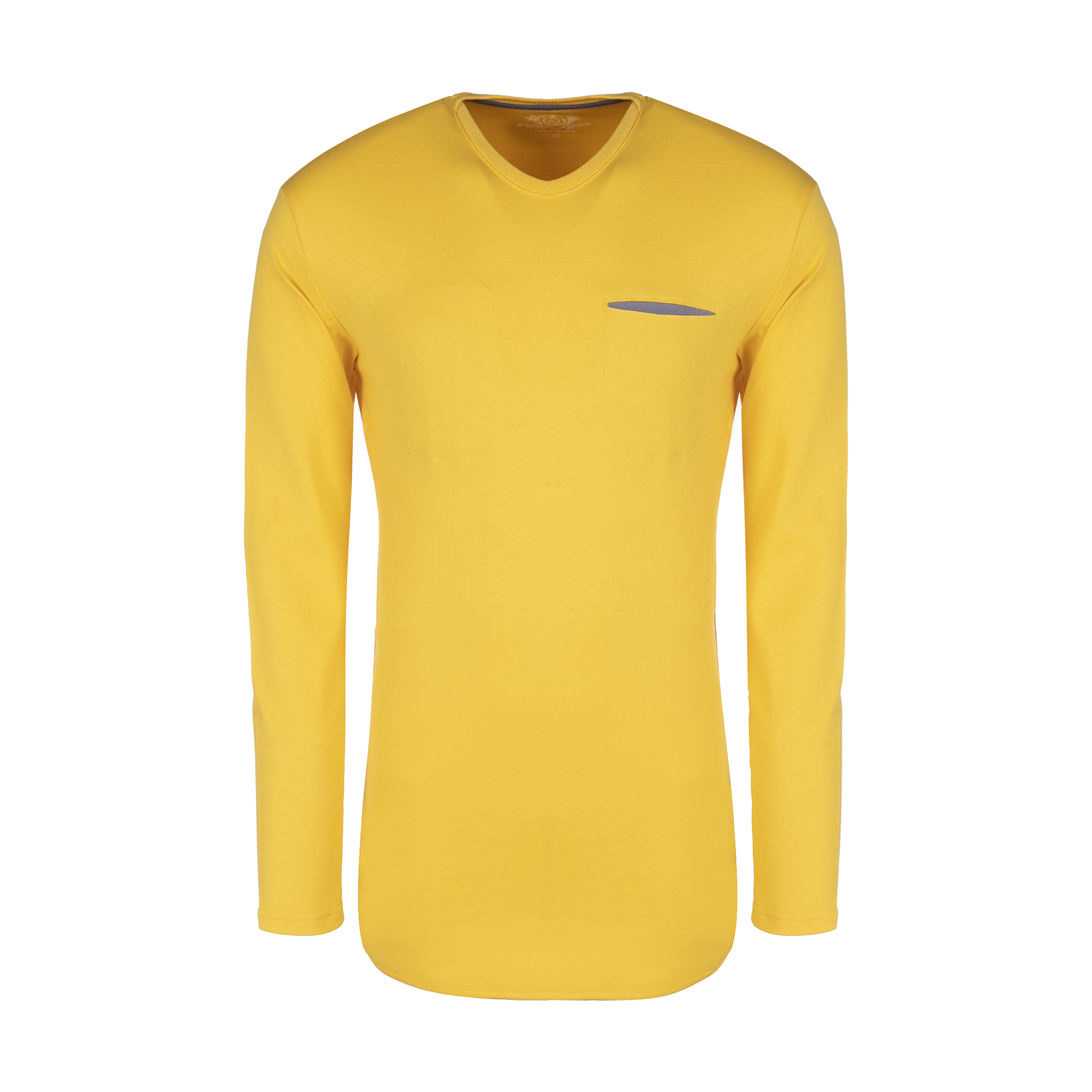 تی شرت لانگ آستین بلند مردانه پاتن جامه مدل 103621000374129  رنگ زرد