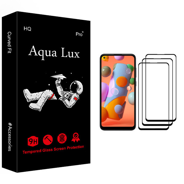 محافظ صفحه نمایش آکوا لاکس مدل +Pro مناسب برای گوشی موبایل سامسونگ Galaxy A11 بسته سه عددی