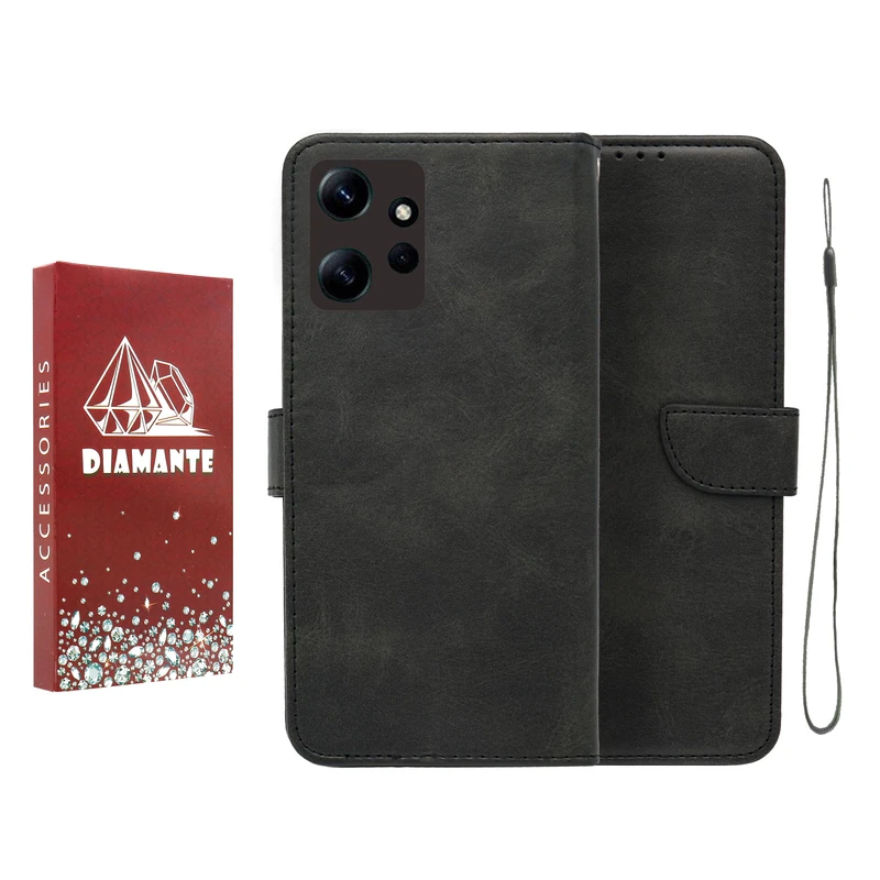 کیف کلاسوری دیامانته مدل Scusa Rd مناسب برای گوشی موبایل شیائومی Redmi Note 13 4G به همراه بند آویز