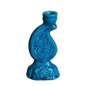 شمعدان سرامیکی مدل ترمه کد ۱
