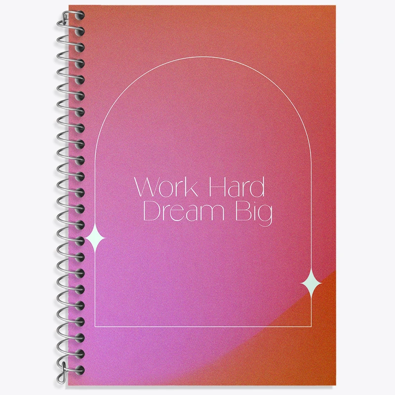 دفتر نت موسیقی 50 برگ خندالو طرح Work Hard Dream Big کد N2347