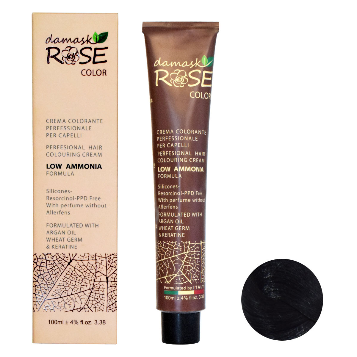 رنگ مو داماسک رز شماره N1 حجم 100 میلی لیتر رنگ مشکی