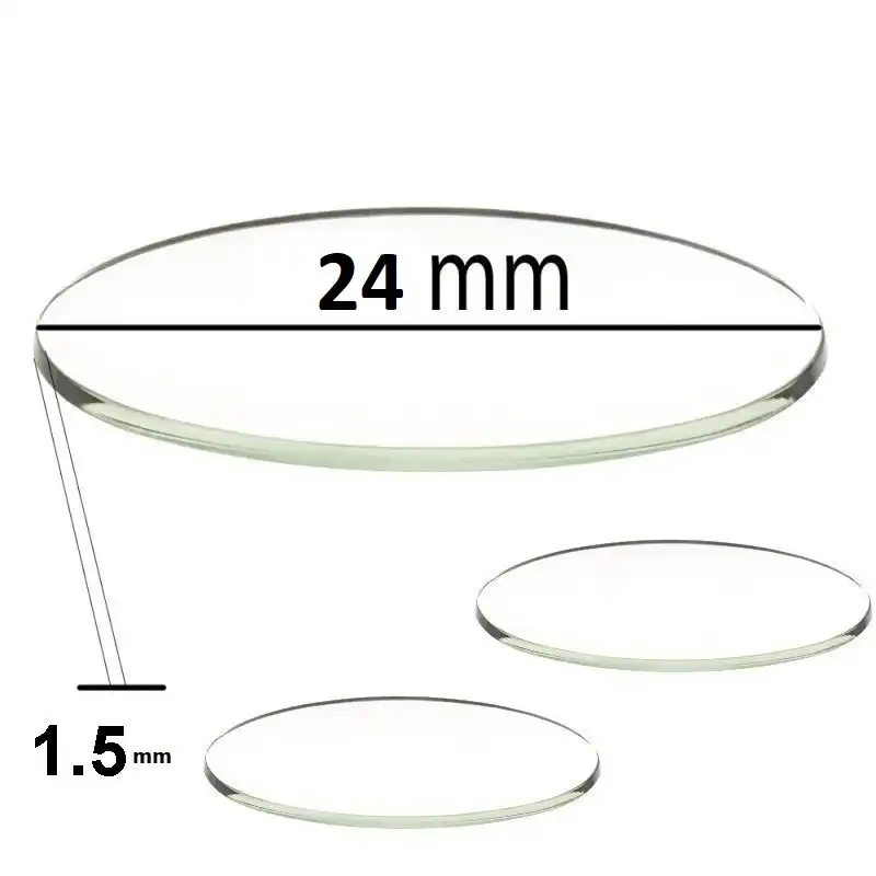 شيشه ساعت مچی مدل 23.5-24-24.5 بسته سه عددي