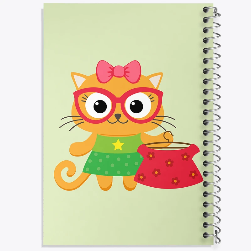 دفتر نقاشی 50 برگ خندالو طرح گربه بامزه کد N773