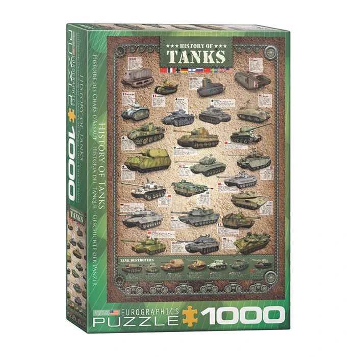 پازل 1000 تکه یوروگرافیکس پازلز طرح History of Tanks كد 60000381