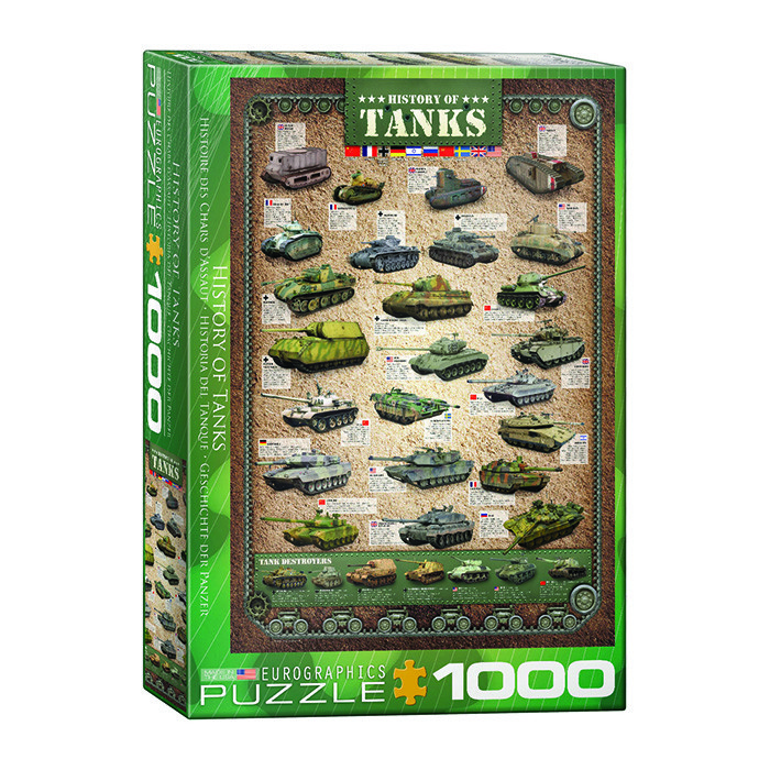 پازل 1000 تکه یوروگرافیکس پازلز طرح History of Tanks كد 60000381