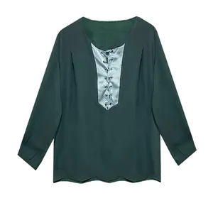 بلوز آستین بلند یقه گرد زنانه مدل 4000