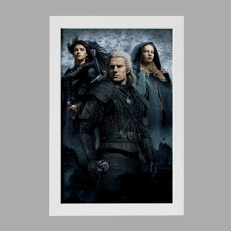 تابلو خندالو مدل سیری و گرالت و ینفر سریال ویچر Witcher کد 27412