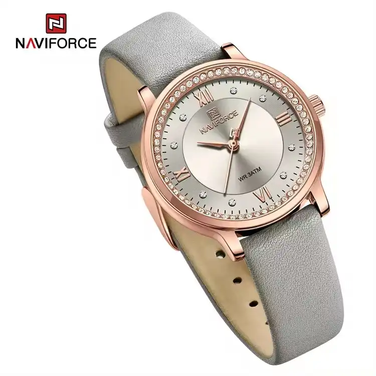 ساعت مچی عقربه ای زنانه نیوی فورس مدل NF5036RGGYGY