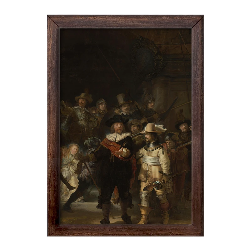 تابلو خندالو طرح گشت شبانه اثر رامبرانت  کد 23350