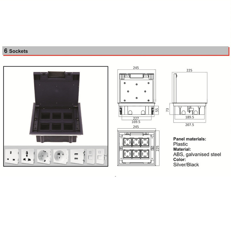 باکس کف خواب پی کی مدل 6 خانه PK-12M 3
