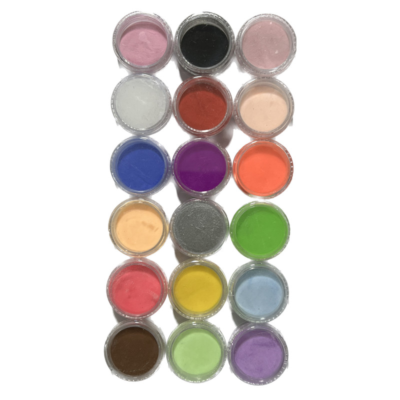 پودر لاک ناخن مدل N-18 مجموعه 18 عددی