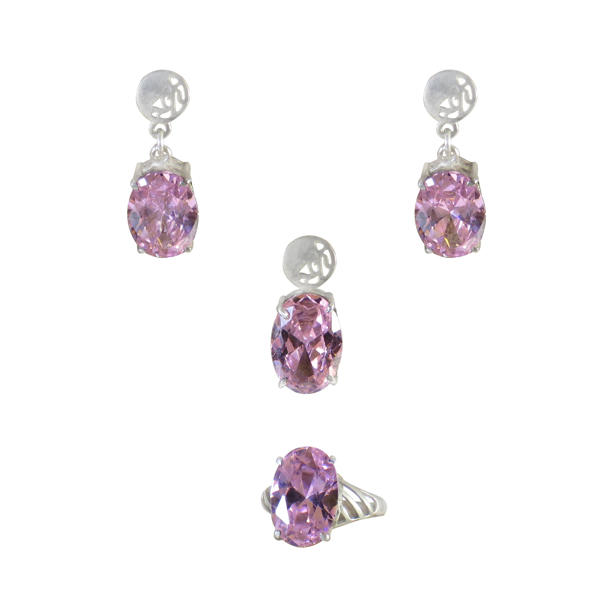 نیم ست نقره زنانه کد 2883