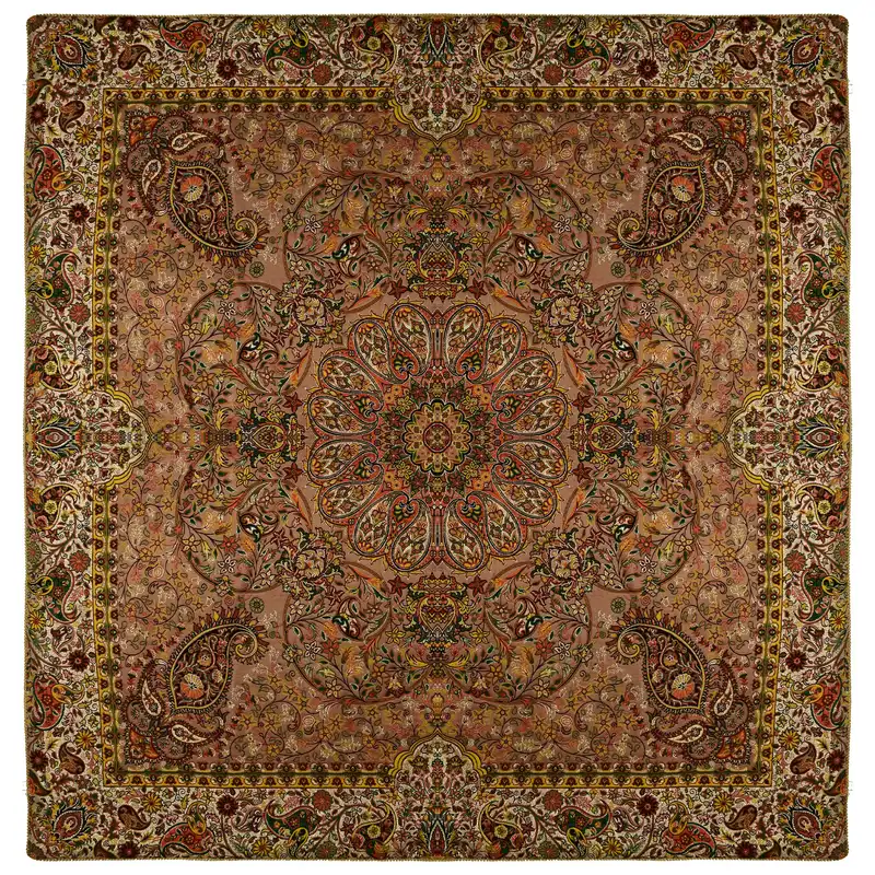 رومیزی ترمه نگین خاتم یزد طرح افشاری کد NSK