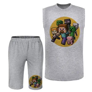 ست تاپ و شلوارک مردانه مدل ماینکرفت کد A362