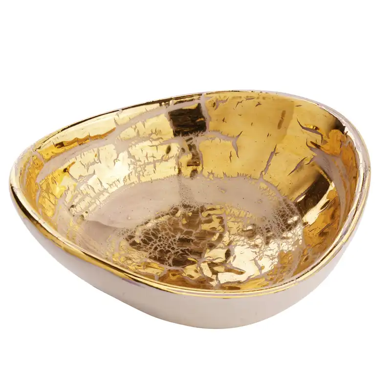 ظرف سرامیکی مدل کویری طرح طلا
