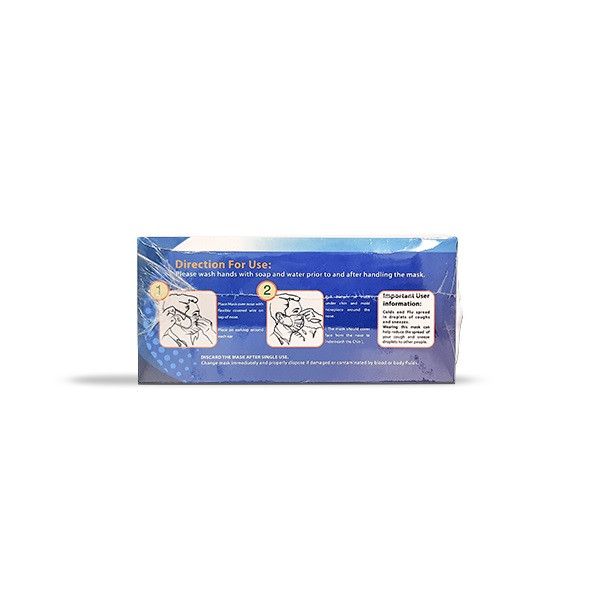 ماسک تنفسی آنیسا مدل سه لایه پزشکی w مجموعه 50 عددی