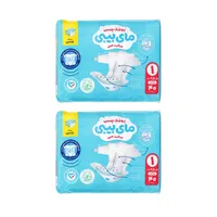 پوشک چسبی بچه مای بیبی مدل کانال دار شماره 1 سایز Newborn دو بسته 40 عددی