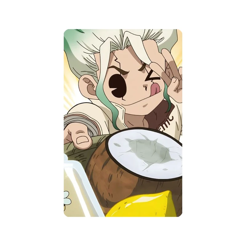 استیکر کارت مدل انیمه طرح سنکو ایشیگامی دکتر استون Senku Ishigami dr stone کد 5980