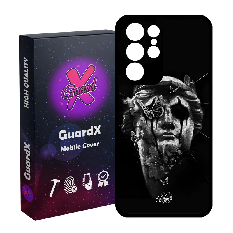 کاور گارد ایکس طرح مرد مدل Glass10278 مناسب برای گوشی موبایل سامسونگ Galaxy S21 Ultra