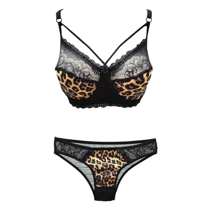 ست شورت و سوتین زنانه مدل پلنگی