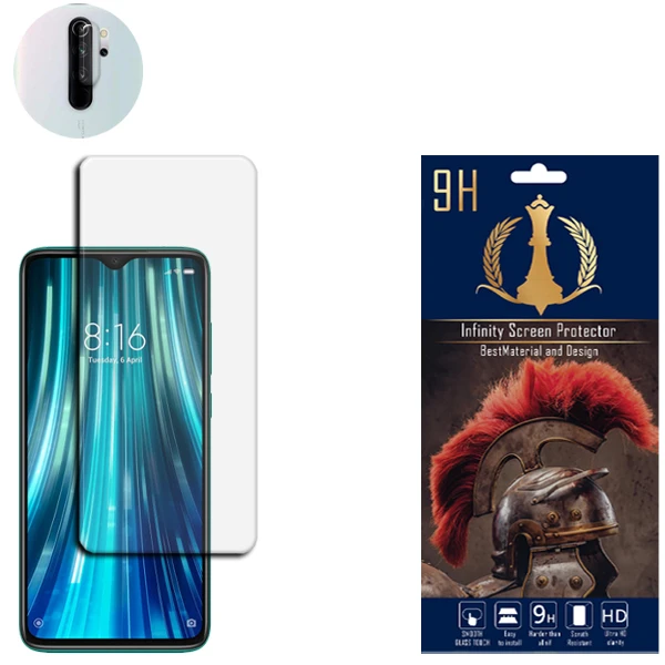  محافظ لنز دوربین اینفینیتی مدل PRO MAX مناسب برای گوشی موبایل شیائومی REDMI NOTE 8 PRO به همراه محافظ صفحه نمایش
