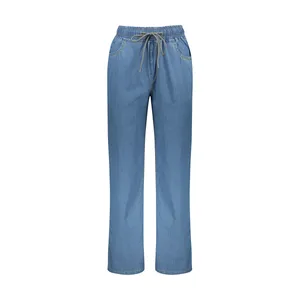 شلوار جین زنانه مدل بگ کاغذی رنگ روشن
