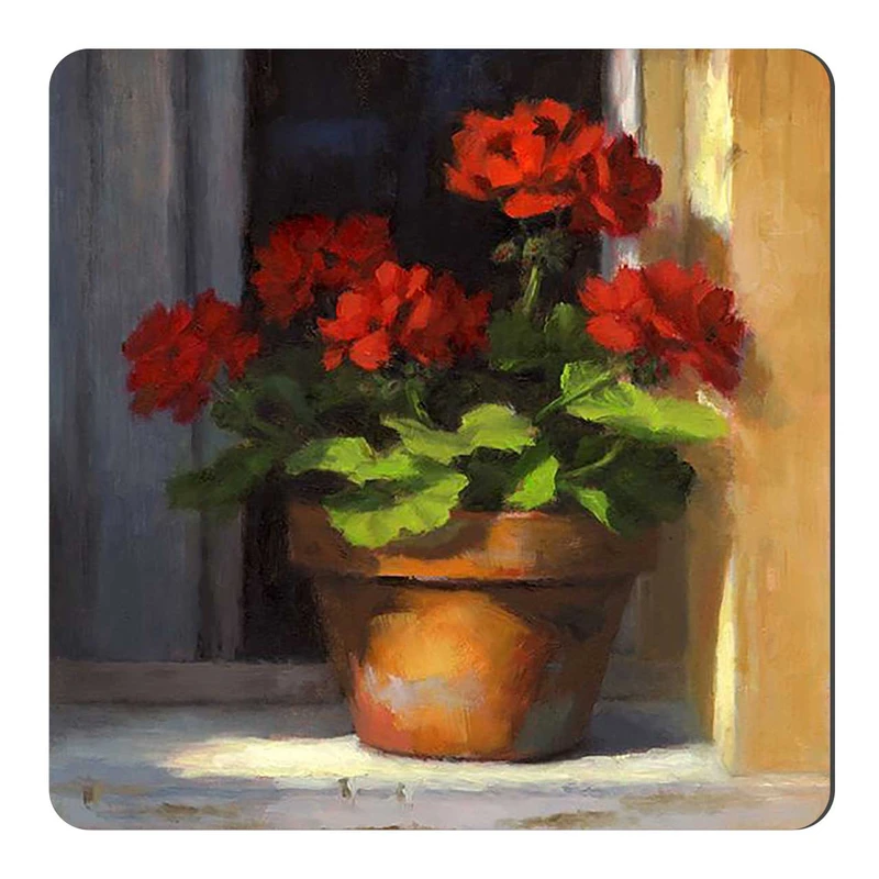  مگنت طرح نقاشی گلدان شمعدانی پشت پنجره کدwmg1432