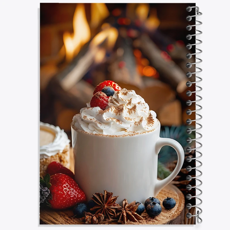 دفتر شطرنجی 50 برگ خندالو طرح فنجان قهوه کد F5919