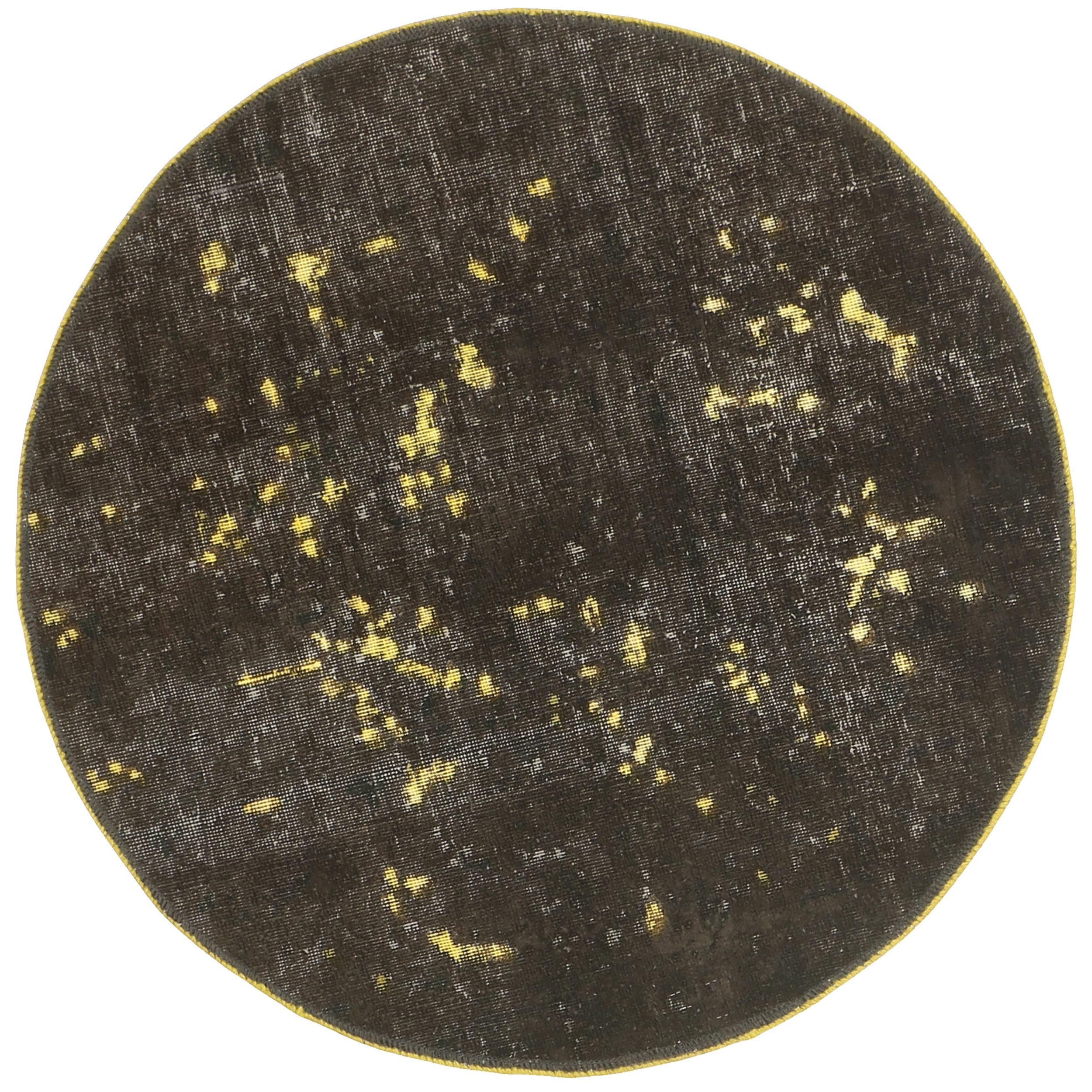 فرش دستبافت رنگ شده یک متری طرح وینتیج کد 537240