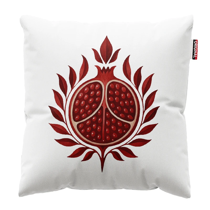  کوسن پاد آفرین طرح انار یلدا کد 3987 سایز 30*30 سانتی متر