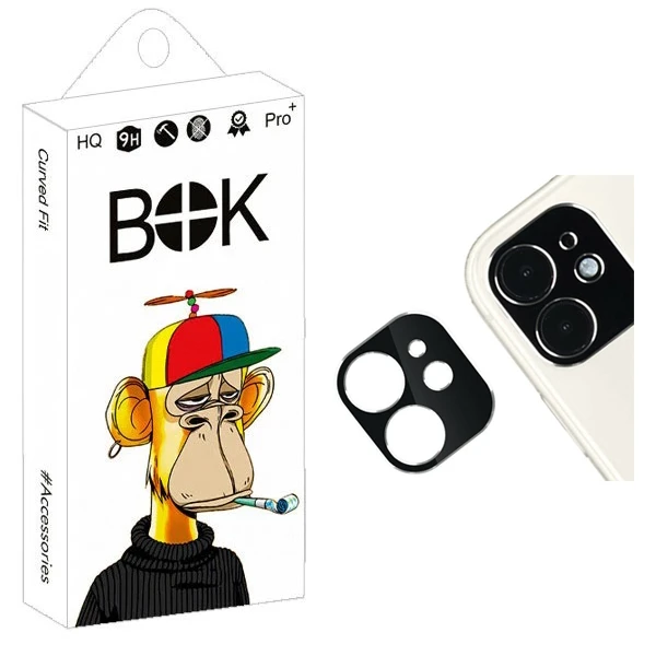 محافظ لنز دوربین بوک مدل 3D-9H مناسب برای گوشی موبایل اپل iPhone 11