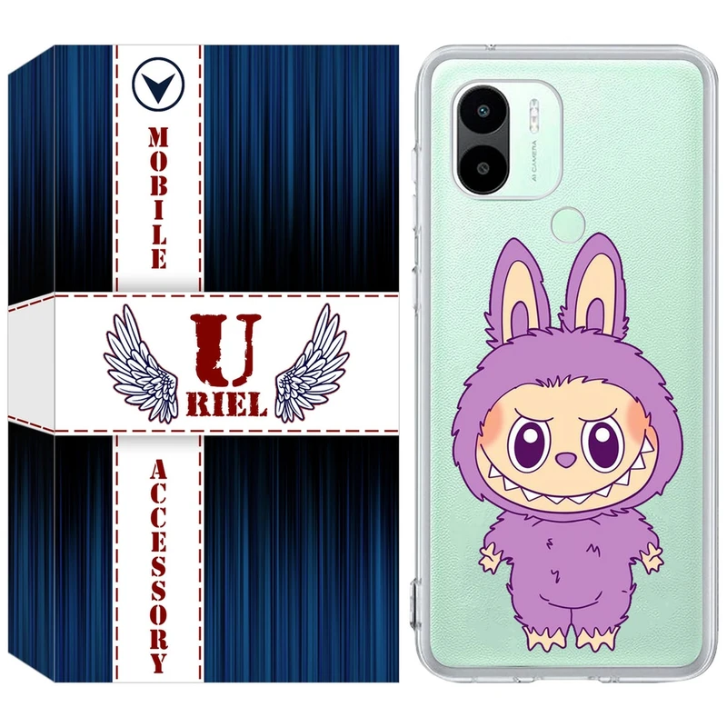 کاور یوریل مدل Clear کد 150 طرح لبوبو Labubu مناسب برای گوشی موبایل شیائومی Redmi A1 Plus / A2 Plus