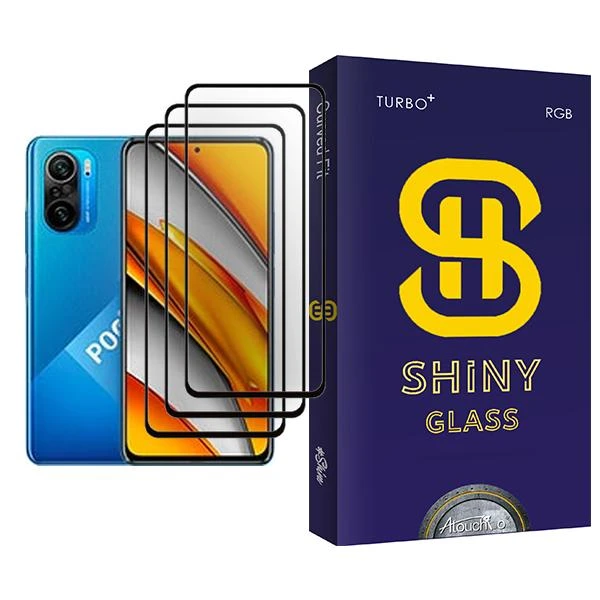 محافظ صفحه نمایش آتوچبو مدل Shiny Glass MIX003 مناسب برای گوشی موبایل شیائومی Poco F3 بسته سه عددی