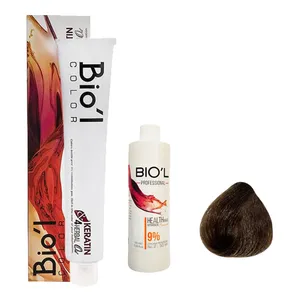 کیت رنگ مو بیول سری NATURAL شماره 5.0 حجم 100 میلی لیتر رنگ قهوه ای روشن