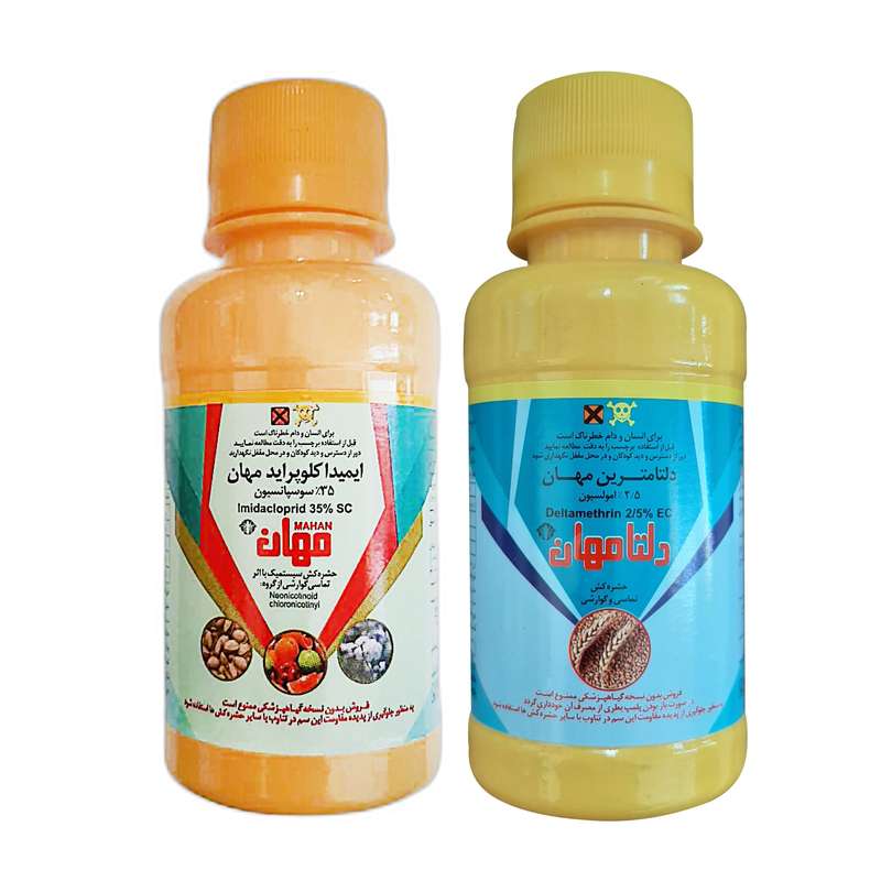 حشره کش ایمیداکلوپراید و دلتامترین مهان مدل کنفیدور دسیس حجم 100 میلی لیتر