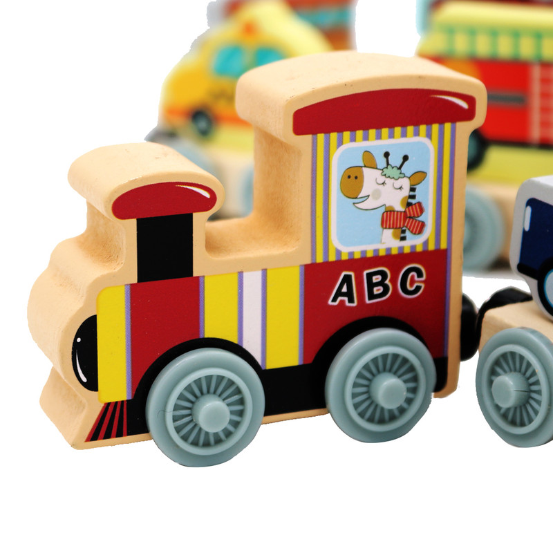 قطار بازی مدل چوبی مگنتی