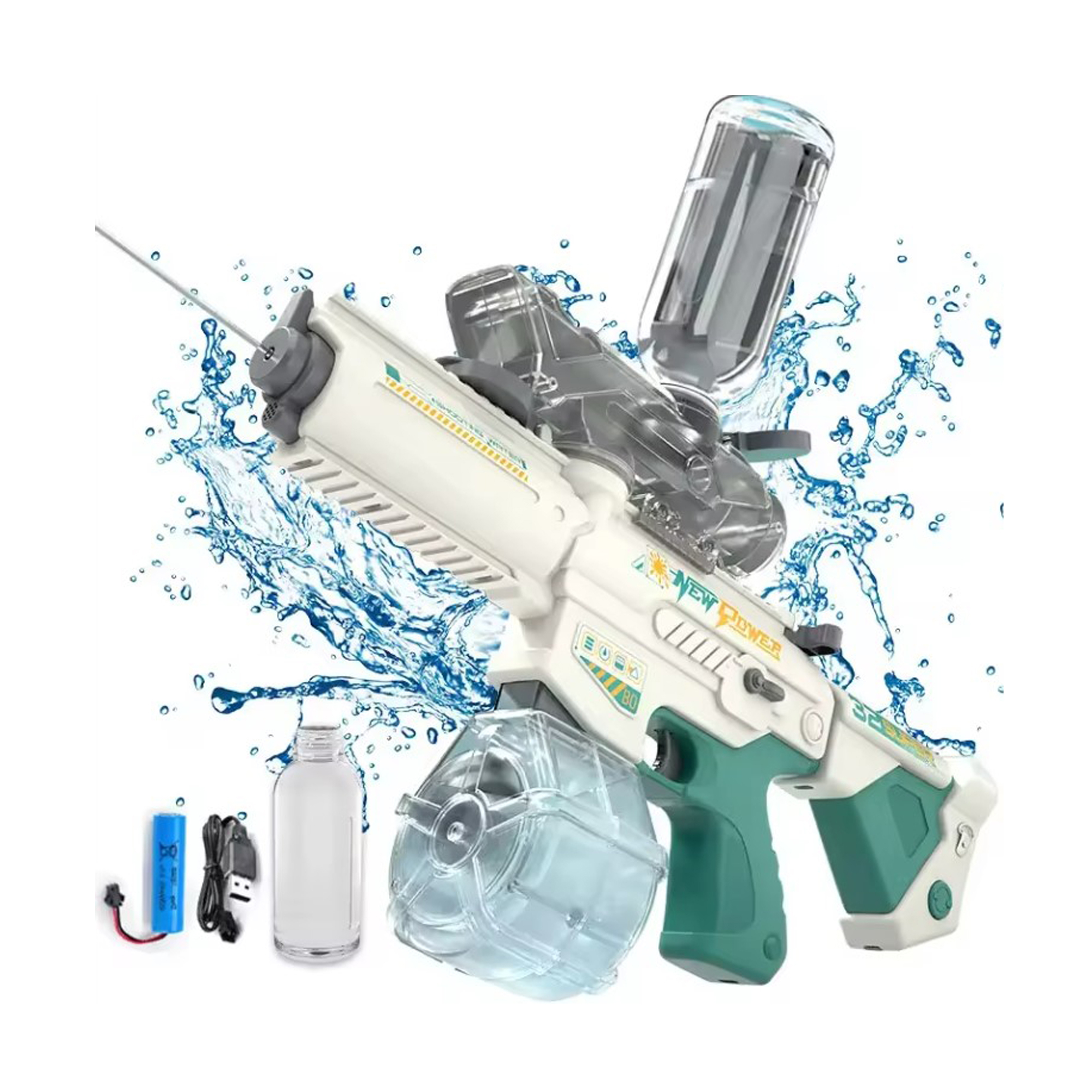 تفنگ آب پاش مدل شارژی مکشی 4 مخزنه 9001-1