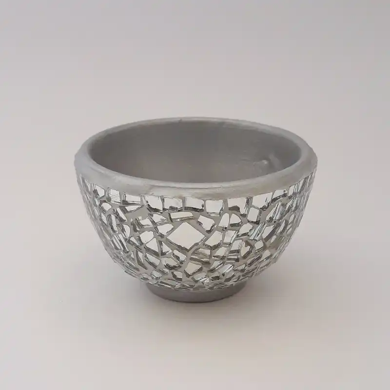 کاسه سفالی خط هنر مدل آینه کاری