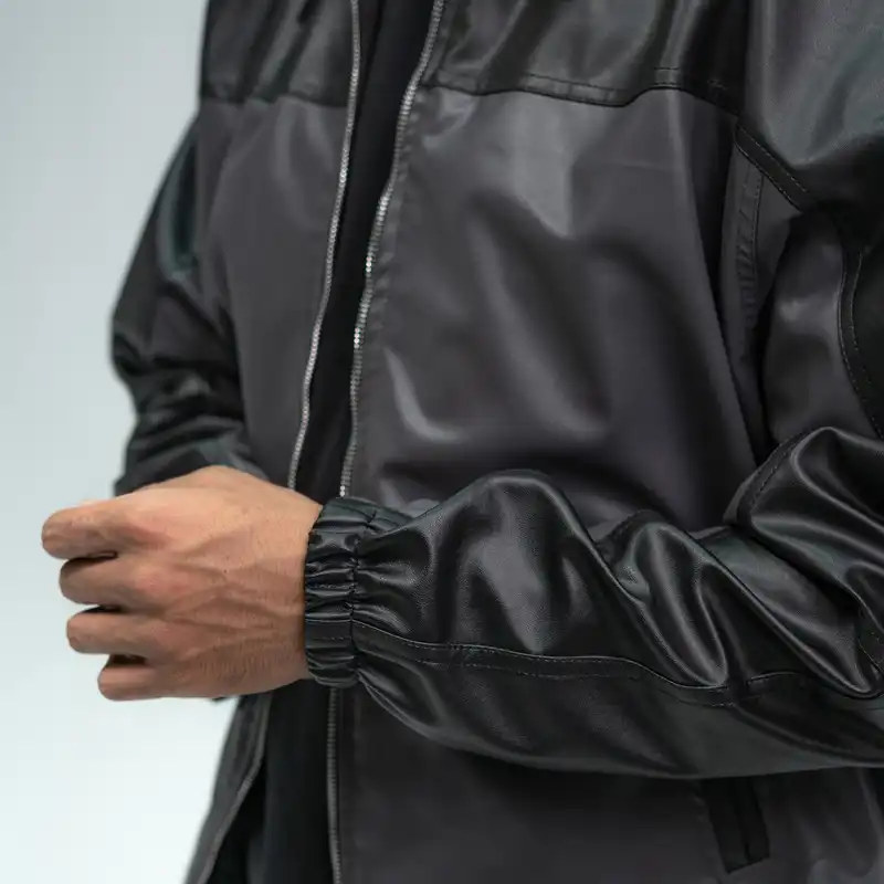 کت چرم مردانه سلکتلس مدل دورو Flow رنگ مشکی