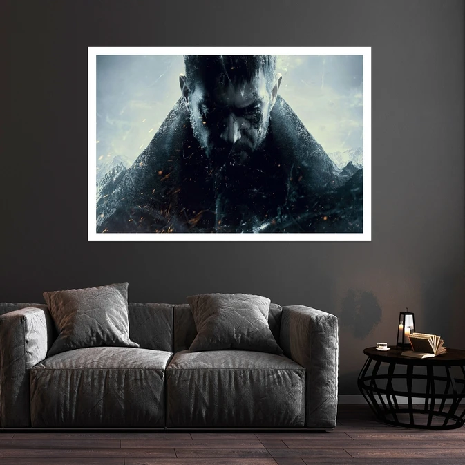 تابلو بکلیت طرح فیلم Resident Evil Village مدل قاب شاسی W-s8869