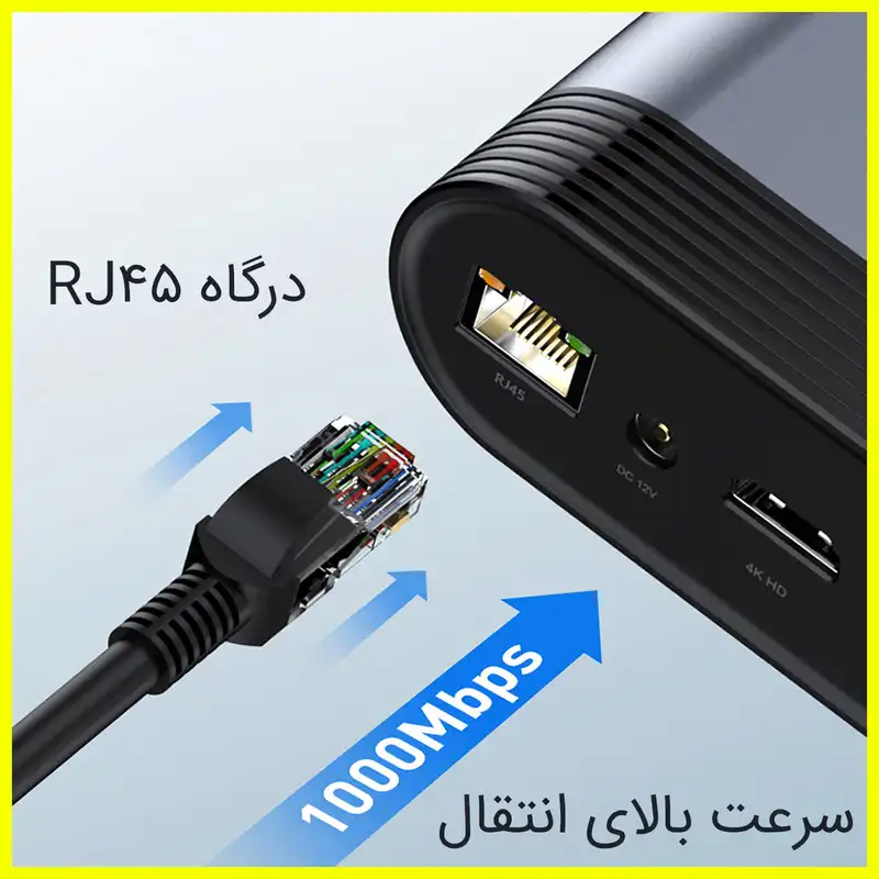 هاب 17 پورت USB-C باسئوس مدل CAHUB-DG0G