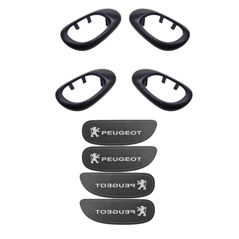 قاب دور دستگیره در خودرو کالانیکس مدل DAS-207-100222 مناسب برای پژو 207 مجموعه 4 عددی به همراه برچسب