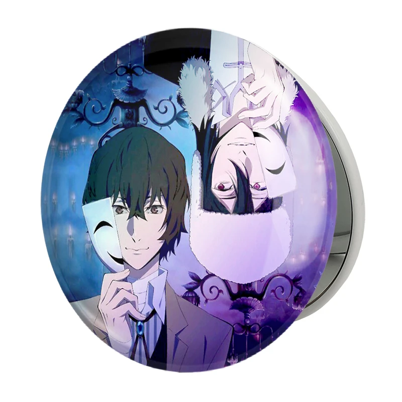 آینه جیبی خندالو طرح فئودور و دازای انیمه سگ های ولگرد بانگو مدل تاشو کد 15660 